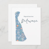 Knuffels en Kusjes uit Delaware Feestdagenkaart (Voorkant / Achterkant)