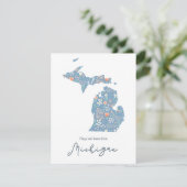 Knuffels en Kusjes uit Michigan Feestdagenkaart (Staand voorkant)