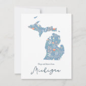 Knuffels en Kusjes uit Michigan Feestdagenkaart (Voorkant)