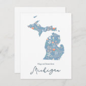 Knuffels en Kusjes uit Michigan Feestdagenkaart (Voorkant / Achterkant)