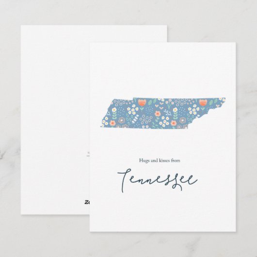 Knuffels en Kusjes uit Tennessee Feestdagenkaart (Voorkant / Achterkant)