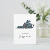 Knuffels en Kusjes uit Virginia Feestdagenkaart (Staand voorkant)