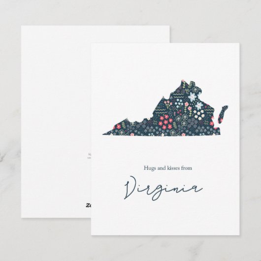 Knuffels en Kusjes uit Virginia Feestdagenkaart (Voorkant / Achterkant)