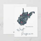 Knuffels en kusjes uit West Virginia Feestdagenkaart (Voorkant / Achterkant)