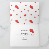 Knuffels en kusjes Valentijnsdag aangepaste foto Kaart (Binnen)