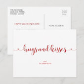 Knuffels en kusjes Valentijnsdag Briefkaart (Voorkant / Achterkant)