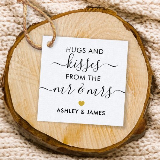 Knuffels en kusjes van de heer en mevrouw Label, g Bedankjes Labels