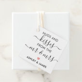 Knuffels en kusjes van de heer en mevrouw Label, r Bedankjes Labels (In situ)