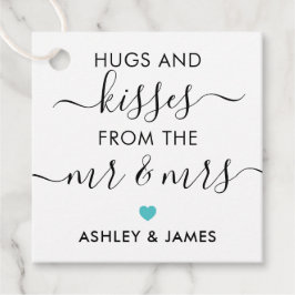 Knuffels en kusjes van de heer en mevrouw Label, T Bedankjes Labels