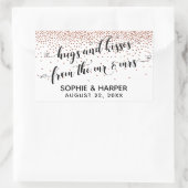 Knuffels en Kusjes van de Mr & Mrs Copper Confetti Rechthoekige Sticker (Tas)