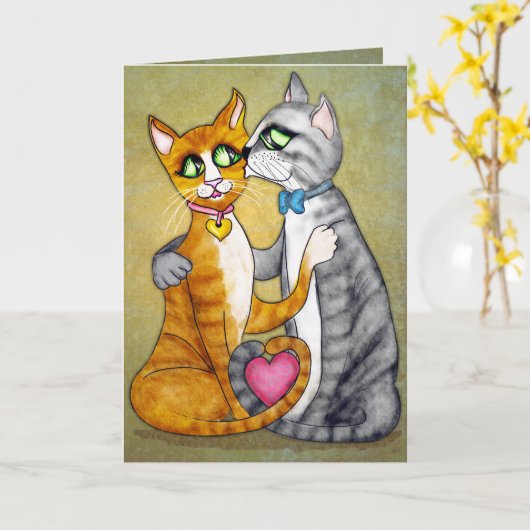 Knuffels en kusjes voor mijn schat kaart (Gele Bloem)