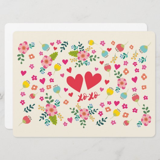 Knuffels en kussen Bloemen en harten (Voorkant / Achterkant)