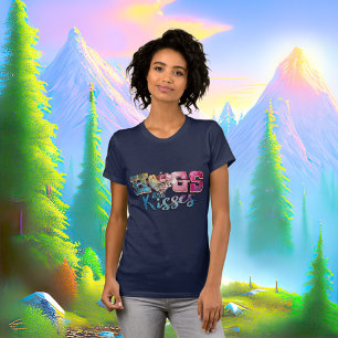 Knuffels en kussen Casual Valentijnsdag donker T-shirt