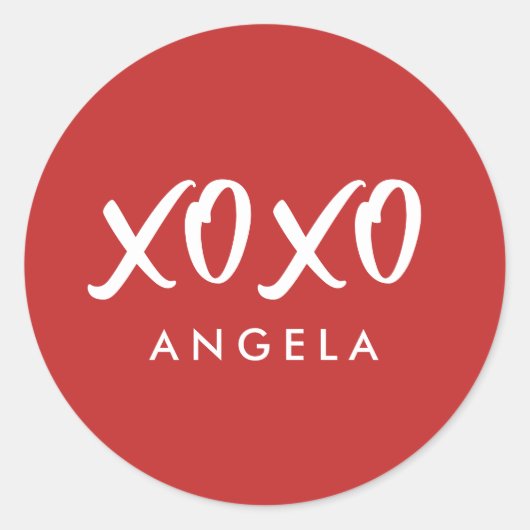 Knuffels en Kussen Gepersonaliseerd Ronde Sticker (Voorkant)