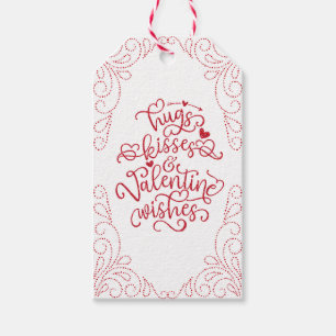 Knuffels en Kussen Glitter VALENTIJNSDAG Cadeaulabel