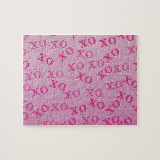 Knuffels en kussen roze XO XO Legpuzzel (Horizontaal)