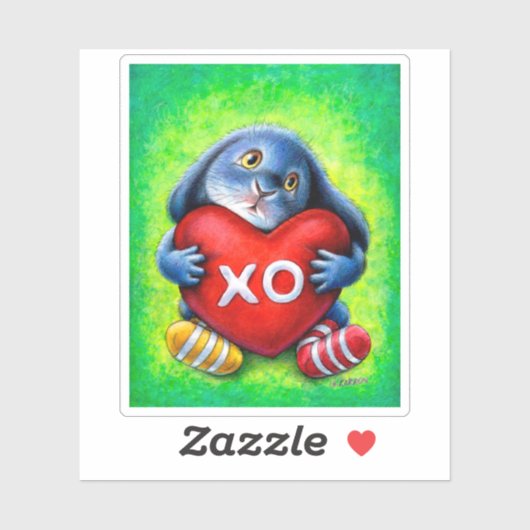 Knuffels en kussen Sticker Schattige Benny Blue Bu (Vel)