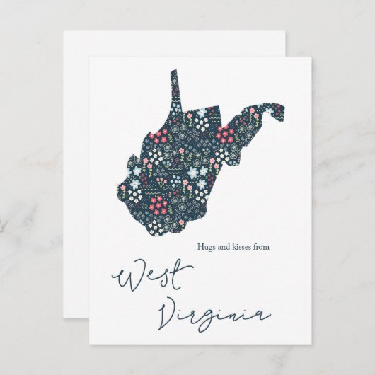 Knuffels en Kussen uit West Virginia Feestdagenkaart (Voorkant / Achterkant)