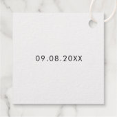 Knuffels en kussen van de heer en mevrouw Label, g Bedankjes Labels (Achterkant)