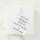 Knuffels en kussen van de heer en mevrouw Label, k Bedankjes Labels (In situ)