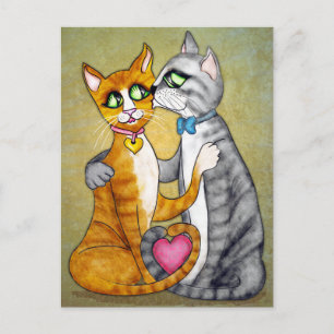 Knuffels en kussen voor lieverd briefkaart