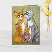 Knuffels en kussen voor lieverd kaart (Gele Bloem)