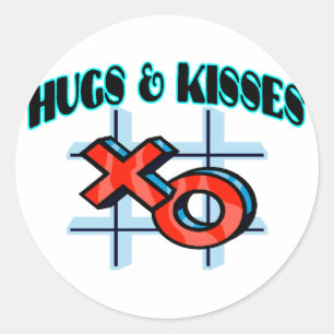 Knuffels en kussen XO Ronde Sticker