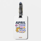 Knuffels en natte neuzen - Schattigee honden- en k Bagagelabel (Achterkant verticaal)