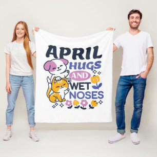 Knuffels en natte neuzen - Schattigee honden- en k Fleece Deken
