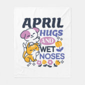 Knuffels en natte neuzen - Schattigee honden- en k Fleece Deken (Voorkant)