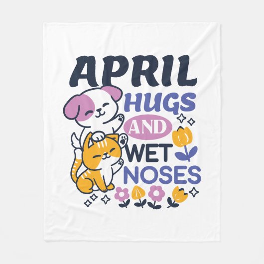 Knuffels en natte neuzen - Schattigee honden- en k Fleece Deken (Voorkant)
