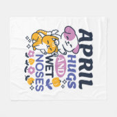 Knuffels en natte neuzen - Schattigee honden- en k Fleece Deken (Voorkant (Horizontaal))