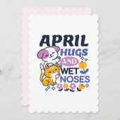 Knuffels en natte neuzen - Schattigee honden- en k Kaart (Voorkant / Achterkant)