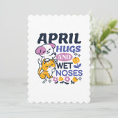 Knuffels en natte neuzen - Schattigee honden- en k Kaart (Staand voorkant)