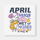 Knuffels en natte neuzen - Schattigee honden- en k Magneet (Voorkant)