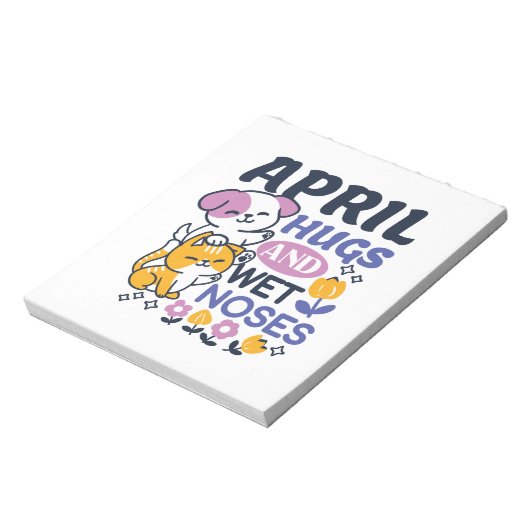 Knuffels en natte neuzen - Schattigee honden- en k Notitieblok (Linkerzijde)