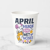 Knuffels en natte neuzen - Schattigee honden- en k Papieren Bekers (Voorkant)