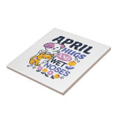 Knuffels en natte neuzen - Schattigee honden- en k Tegeltje (Zijkant)