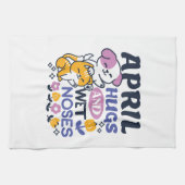 Knuffels en natte neuzen - Schattigee honden- en k Theedoek (Horizontaal)