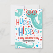 Knuffels en sissen Snake Valentijn Classroom Kaart (Voorkant)