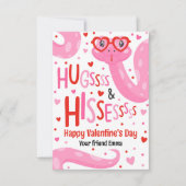 Knuffels en sissen Snake Valentijn Classroom Kaart (Voorkant)