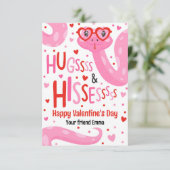 Knuffels en sissen Snake Valentijn Classroom Kaart (Staand voorkant)