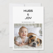 Knuffels en vreugde van de mensen en de hond kaart (Voorkant)