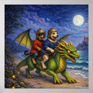 "Knuffels, houdt van vliegen" Poster