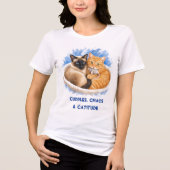 Knuffels & Katitude Aquarel Moppige Katten Tri-Blend Shirt (Voorkant)