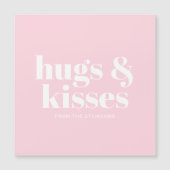 Knuffels & kisses roze wit moderne vet typografie (Voorkant)