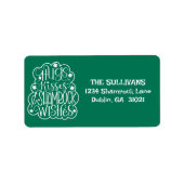 Knuffels, Kisses & Shamrock Wensen St. Patrick's D Etiket (Voorkant)