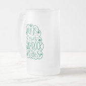 Knuffels, Kisses & Shamrock Wensen St. Patrick's D Matglas Bierpul (Voorkant links)
