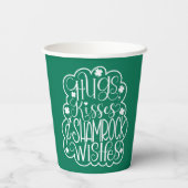 Knuffels, Kisses & Shamrock Wensen St. Patrick's D Papieren Bekers (Achterkant)
