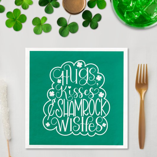 Knuffels, Kisses & Shamrock Wensen St. Patrick's D Servet